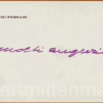 enzo ferrari thank you note